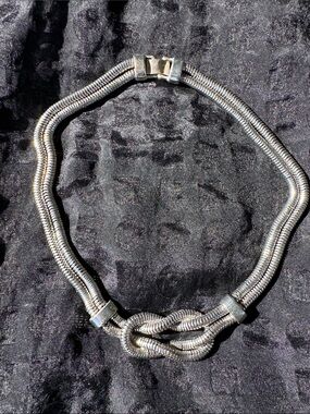 Silver Knot Statement Necklace - Women Jewelry